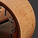 Alarm Clock,Orcbeg alarm clocks for bedrooms /Small Analog Wooden Circular Vintage Travel Digital Alarm Clock Battery Operated/No Tick With Snooze and Nightlight Backlight (LightWoodGrain)