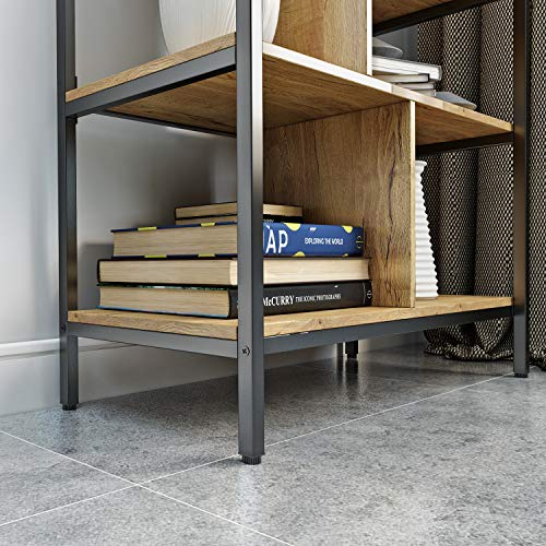 VIPEK Bookshelf 5 Tier Bookcase Book Rack Shelf Modern Cube Storage Open Display Shelves Crafted