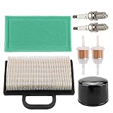 Mckin MIU11286 GY21056 Air Filter + AM125424 Oil Filter + AM116304 Fuel Filter fits John Deere LA120 LA130 LA140 LA150 L120 LA135 LA145 D130 D140 Lawn Mower Maintenance Kit Parts