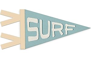 SJDFCSA Coastal Beach Room Decor, Surf Wall Hanging Pennant Flag Banner, Blue Coastal Beachy Wall Decorations for Nursery Teen Boys Girls Room Bedroom Beach House Decor