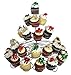 LACrafts 41 Count Cupcake Stand 5 Tier, Large, Silver