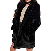 TOPONSKY Womens Winter Warm Lapel Faux Fur With Inner Lining & Buttons Coats