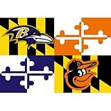 Baltimore Ravens Baltimore Orioles Maryland Flying 3x5 feet Flag