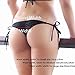 CENG MAU Women's Hot Brazilian Ruched Tie Sides Half Pucker Cheeky Bikini Bottom