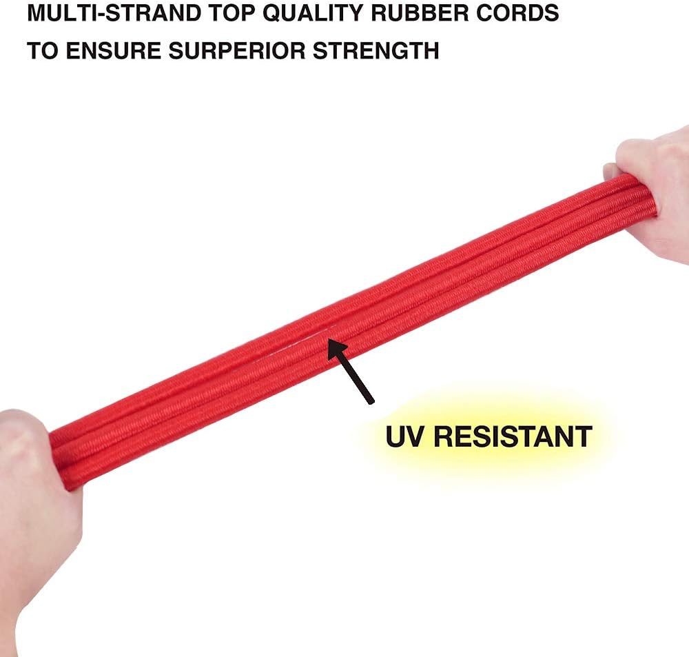 XSTRAP 40PK 19-Inch Red Bungee Cords - - 
