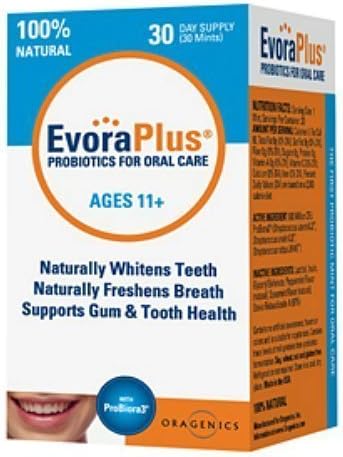 Evora Plus Probiotics for Oral Care Naturally Whitens Teeth Freshens Breath by Evora Plus