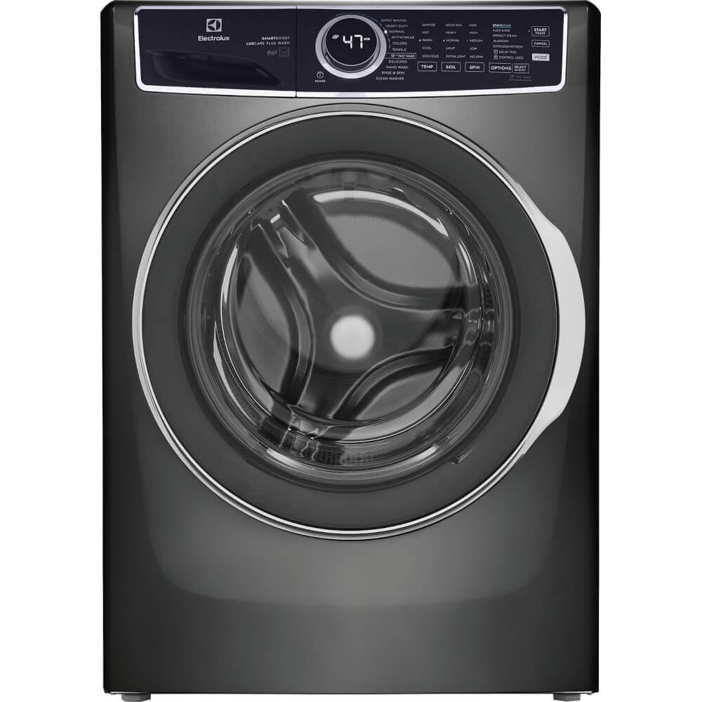Photo 1 of ***FACTORY SEALED***

Electrolux 4.5 cu. ft. Stackable Front Load Washer in Titanium with SmartBoost, Optic Whites, and Pure Rinse