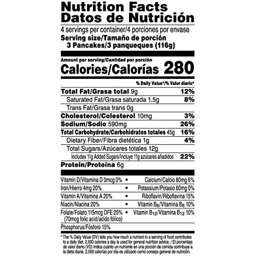 KELLOGG'S EGGO Eggo Buttermilk Pancakes Box, 16.39 oz (frozen)