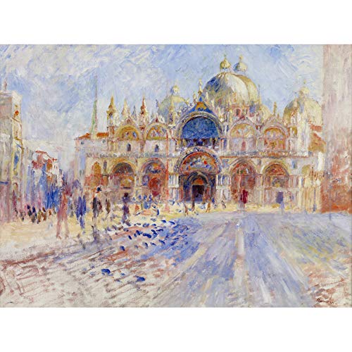 Pierre Auguste Renoir The Piazza San Marco Venice Art Print Canvas Premium Wall Decor Poster Mural
