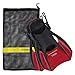 US Divers Trek Travel Fin with Mesh Carrying Bag, Red, Medium