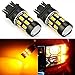 JDM ASTAR Super Bright 5730 Chipsets 3056 3156 3057 3157 LED Bulbs with Projector,Amber Yellow (Only work for standard socket, not for ck socket)