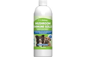 Pet Wellbeing Mushroom Immune Gold for Dogs - Holistic Immune Support with Reishi, Maitake, Turkey Tail, and Milk Thistle - F