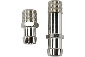 YSHAP Heater Hose Fittings 1/2" NPT Compatible with 1964-1979 Chevy Chevelle Camaro Nova Impala SBC 283 350 383 Chrome 3/4" Water Pump 5/8" Intake Mainfold Heater Hose Connector