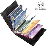 Aprince Amazing Men and Women Slim Genuine Cowhide Leather Wallet Card Case Coin Purse - Credit Card Protector - RFID Blocking Wallet