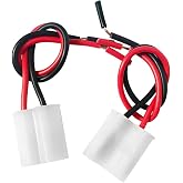 AMFRNE 2-Wire Flasher Socket, Universal 2-Pin Flasher Connector Harness, Used with Flasher for Turn Signal or Hazard Warning, for Automotives Car Motorcycle Bike ATV UTV Accessories, Pack of 2