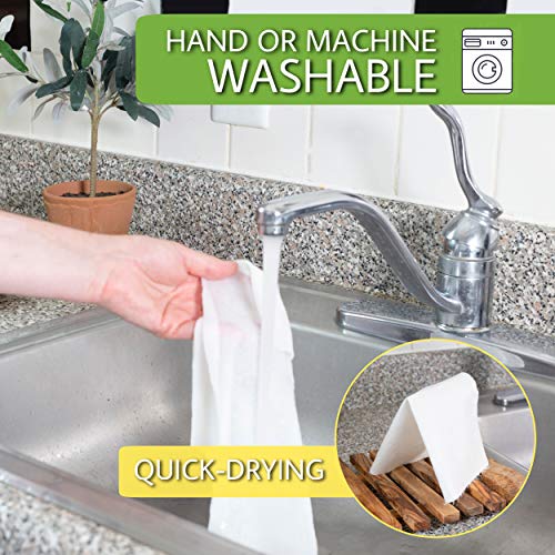 Ksestor Reusable Bamboo Towels 2 Rolls, 40 Sheets Natural Loofah