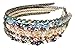 HipGirl 7pc Bejeweled Rhinestone Headband Set, Women's Hair Style Accessories - Includes Black Headband, for Teen Girls, Fashion Headbands for Women