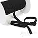 5 Yards of LYRA 13 Picot-Edge Plush Lingerie Elastic, Jet Black, Made in Italy