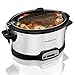 Hamilton Beach Programmable Slow Cooker, 7 quart with Clip-Tight Sealed Lid, Stainless Steel (33476), Silver