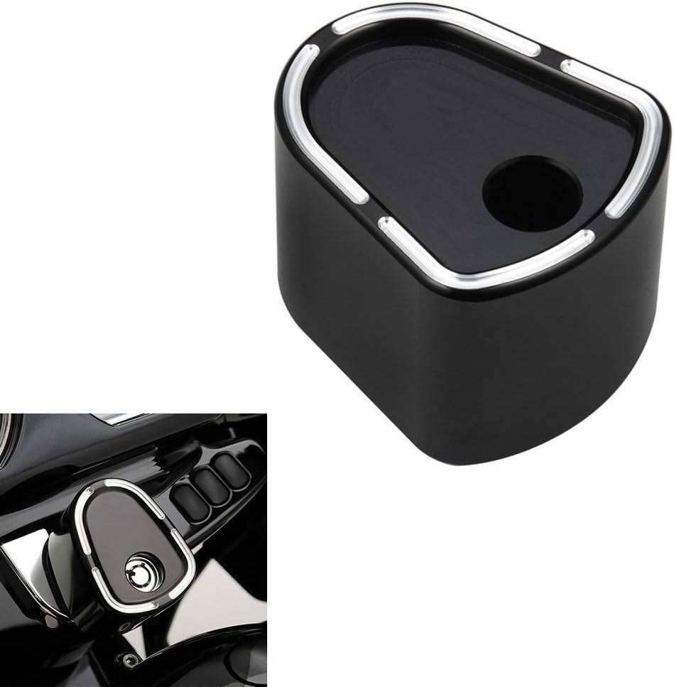 Benlari Black Ignition Switch Cover Aluminum Compatible for