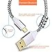 Micro USB Cord, Eversame 3-Pack 1Ft 30CM Short Nylon Braided Micro USB Data Sync Charger Cable For Samsung Galaxy S4/Tab 4/Note 4, HTC One X, LG G Stylo (Black White Pink)