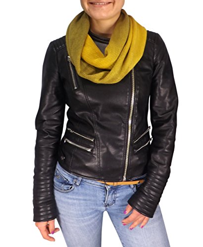 Peach Couture Cashmere feel Gorgeous Warm Two Toned Infinity loop neck scarf snood (Yellow)