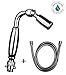 High Sierra® Solid Metal Handheld Shower Head, Lead-Free, Trickle Valve, Includes Stainless Steel Hose With Silicone Inner Tube. Holder Not Included. Low Flow 1.8 GPM. Polished Chrome