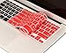 MOSISO Silicone Keyboard Cover Compatible with MacBook Air 13 inch A1466 A1369 2010-2017&Compatible with MacBook Pro 13/15 inch (with/Without Retina Display, 2015 or Older Version), Red