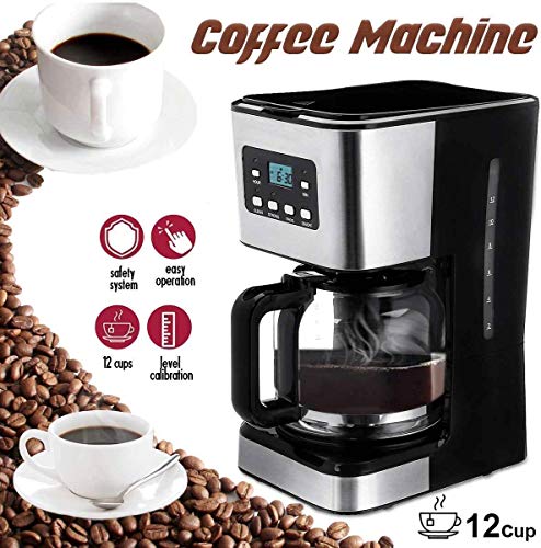 PXX Kaffeemaschine Kaffeeautomat, Kaffeeautomat 12 Tassen, Halbautomatische Dampf Kaffeemaschine, Für Espresso… – Bild 3