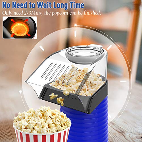 Hot Air Popcorn Machine, Popcorn Maker, 1200W Hot Air Popcorn Popper