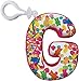 iscream Alphabet Letters Vanilla Scented Letter G Initial Microbead Filled Backpack Keyring Clip