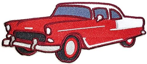 Classic Cars Collection [1955 Chevrolet] [American Automobile History in Embroidery] Embroidered Iron On/Sew patch [6.8" x3"]Made in USA]