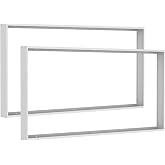 JC-LGL 2x4FT LED Flat Panel Light Surface Mount Kits, 2" Wide Frame, 2 Pack | 24"x48" Sturdy Aluminum Surface Mount Bracket, 2' by 4' Flush Kit, 2 Set 4Ft x2Ft Metal Frame for LED Drop Ceiling Fixture