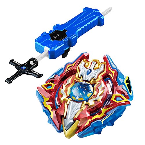 Beyblade Burst Starter B-92 Sieg Xcalibur 1.Ir Beyblades set with B-70 Bey Sword Launcher Blue