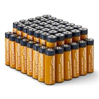 Amazon Basics 48-Pack AA Alkaline High-Performance Batteries, 1.5 Volt, 10-Year Shelf Life