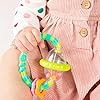 Bright-Starts-Grab-Spin-Rattle-and-Teether-Toy Bright Starts, Grab and Spin Baby Rattle Toy and Textured Teether Ring, Soothing relief, Multisensory Stimulation…