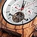 Mens Wooden Mechanical Watches Multifunction Date & Chronograph Business Luxury Wood Watch for Men