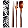 nuoshen-Wooden-Tableware3PCS-Japanese-Style-Wooden-Cutlery-Set-in-an-Oriental-Style-Pouch-with-1-x-Spoon-1-x-Fork-1-x-Chopsticks-with-Pouch-Sushi-Dinnerware-Tableware-for-Family-Travel nuoshen Wooden Tableware ,3PCS Japanese Style Wooden Cutlery Set in an Oriental Style Pouch with 1 x Spoon, 1 x Fork, 1…