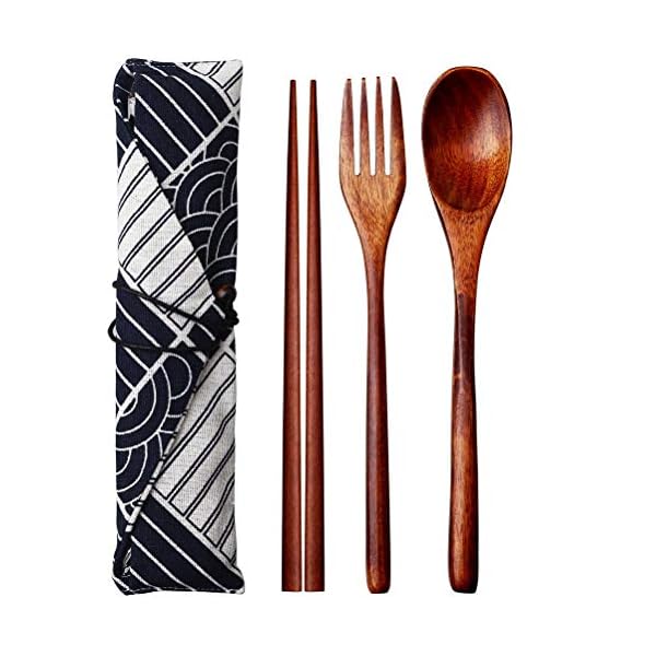 nuoshen-Wooden-Tableware3PCS-Japanese-Style-Wooden-Cutlery-Set-in-an-Oriental-Style-Pouch-with-1-x-Spoon-1-x-Fork-1-x-Chopsticks-with-Pouch-Sushi-Dinnerware-Tableware-for-Family-Travel nuoshen Wooden Tableware ,3PCS Japanese Style Wooden Cutlery Set in an Oriental Style Pouch with 1 x Spoon, 1 x Fork, 1…