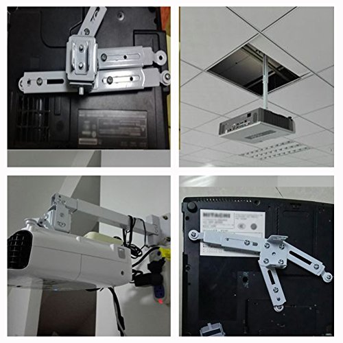 Extendable Ceiling Projector Mount Adjustable Projector Wall Mount Universal Projector Mount White 16-25 inch Thickened Steel for LCD/DLP Ceiling Projector BenQ, ViewSonic, Epson, Optoma, Asus Acer
