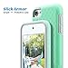 ULAK iPod Touch 6 Case,iPod Touch 5 Case, Slick Armor Slim-Protection Case for Apple iPod Touch 6 5th Generation (Green)
