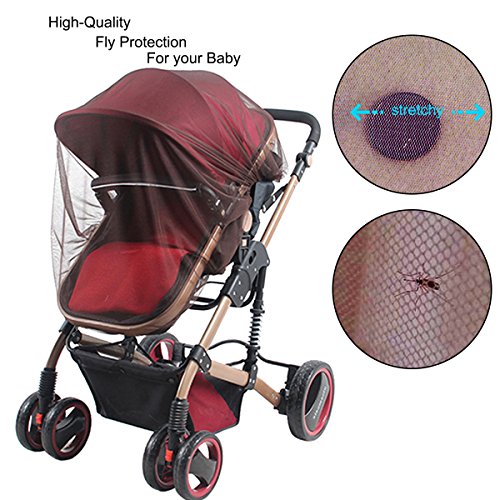 Baby Stroller Rain Cover and Mosquito Net Weather Shield，Universal Waterproof Windproof Protection Baby Stroller Rain Cover for Outdoor Indoor - Thumbnail 2