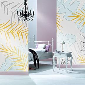 Wall Murals for Bedroom Leaf Large Removable Wallpaper Peel and Stick Wall Stickers - 66x96 inches