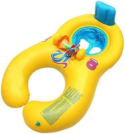 Parents-child You and Me PVC Material Swim Float Swim Ring Learning Swimming for 4-18 Months - Yellow