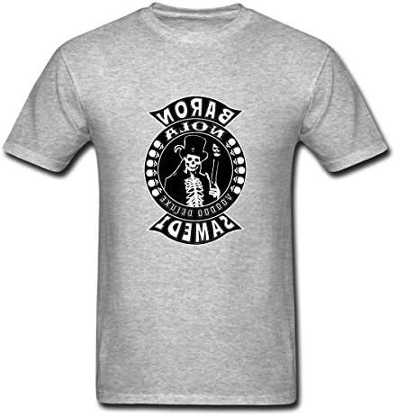 Hanlen Baron Samedi Man Graphic Tee Crew Neck T-Shirt Size XXL Gray