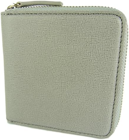 Amazon バーニーズニューヨーク Barneys New York メンズ サフィアーノ レザー コンパクト ウォレット ラウンドファスナー 札入れ 財布 グレー sam 中古 財布