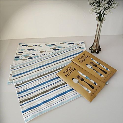 New products Mediterranean blue small fish series packaging thick cloth art napkin (30cm40cm)