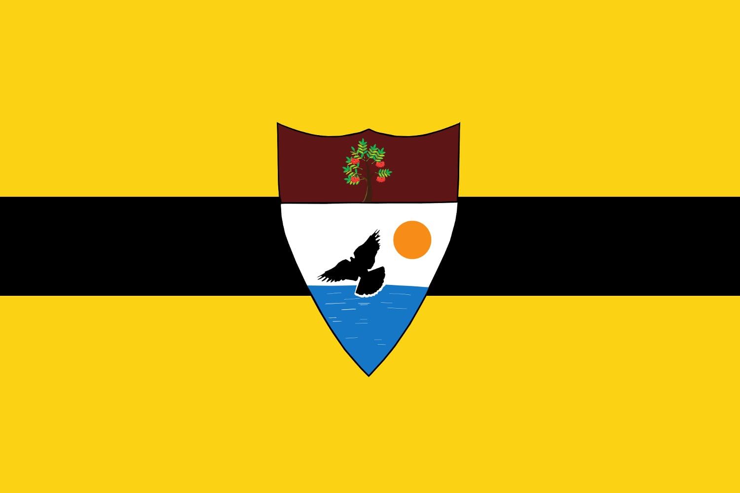 Liberland Flag Bumper Sticker Decal 3" X 5"