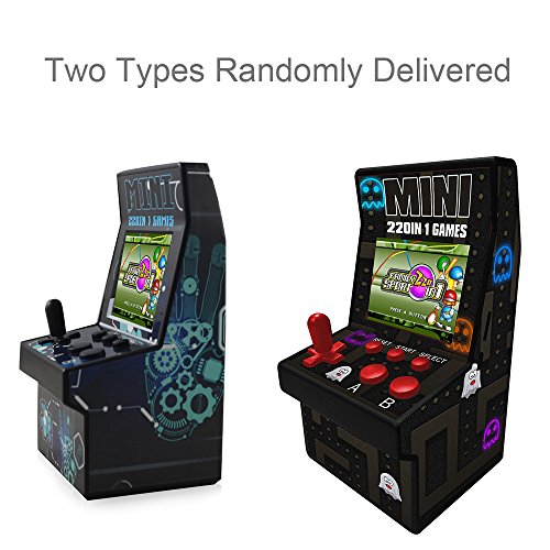 Goolsky 16 Bit Mini Classic Arcade Game Cabinet Machine Retro Handheld Video Player with Built-in 220 Games Portable Gaming Electronic Novelty Toys
