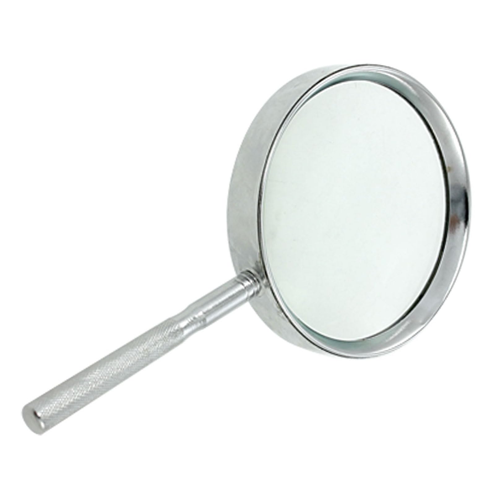 YOKIVE 1 Pcs Magnifying Glass, Handheld Magnifier Metal, Glass | Great for Study, Home, Office (Silver, 9" ID")